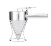 Distributeur de pâte en acier inoxydable Seau à huile avec support, distributeur d'entonnoir en acier inoxydable, Cupcake, crêpes, pâte, boule de poulpe, outil cuisson cuisine, 600/1200ML(S)