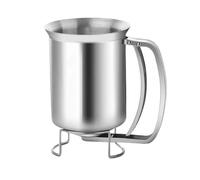 Distributeur De PâTe Inox Distributeur de pâte à Cupcake en acier inoxydable, distributeur crêpes, entonnoir Piston avec Support, verseur portatif, outils cuisson