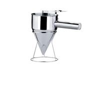 Distributeur De PâTe Inox Distributeur de pâte en acier inoxydable, entonnoir à Piston Takoyaki avec support, boules poulpe gaufres, Sauce crème, doseur, outils cuisine(L)
