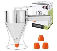 Distributeur De PâTe Inox Distributeur d'entonnoir avec support de poignée, outils cuisson, boules poulpe, Cupcake, pâte en acier inoxydable, boulanger, accessoires d'outils cuisine