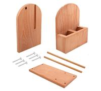 Distributeur de pelotes - Support de fil, support de fil double rotatif, organisateur de rangement pour fils en bois, support robuste pour fil avec fentes pour travail en tricot et crochet