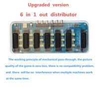 Distributeur de péritel vidéo, convertisseur automatique 6 en 1, boîtier en acrylique, commutateur automatique EUR, adaptateur RCA, Division Audio SVHS AV TV automatique