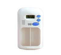 Distributeur de pilules 5, distributeur de médicaments de rappel de pilules | Organisateur Médine à deux compartiments avec compartiment d'alarme Organisateur de pilules de voyage LCD 0,7 pouces