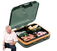 Distributeur de pilules portable, organiseur de pilules de voyage | Boîte de supplément avec fermeture de sécurité, boîte de rangement classée en silicone