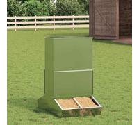 Distributeur de Porcs Acier Galvanisé 82x51x91,5 cm pour Alimentation | Portes magnétiques, capacité 20 kg, usage intérieur extérieur, nettoyage simple, acier durable