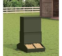 Distributeur de Porcs Vert Olive en Acier 82 x 51 x 91,5 cm | Corps acier robuste, étanche, portes aimantées, capacité 20 kg, entretien simple