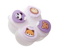 Distributeur de poudre à couvercle rotatif pour bébé, 4 compartiments individuels, organiseur compact pour sac à langer, fitness, voyage, distributeur anti-fuite