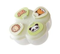 Distributeur de poudre à couvercle rotatif pour bébé, 4 compartiments individuels, organiseur compact pour sac à langer, fitness, voyage, distributeur anti-fuite