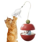Distributeur de pour chat - Jouet à alimentation lente, gobelet en forme de souris | Automatique et pour soulager l'ennui, manger plus lentement, stimulation mentale, parc à la