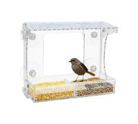 Distributeur de pour Oiseaux Transparent pour Fenêtre | Décor de Jardin avec Ventouses Solides | Distributeur pour Fenêtre Ventouses Puissantes | pour Observer Colibris Passereaux Jardin