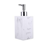 Distributeur de pour Salle de Bain, Plan de Travail, Lotion marbrée, Bouteille Rechargeable, pour Liquide, Lotion shampoing, (Blanc)