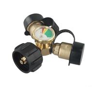 Distributeur de propane à 2 voies avec jauge intégrée pour deux régulateurs sur réservoirs de 45,4 kg relie deux appareils à une source de carburant pour la cuisine en plein air