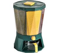 Distributeur de riz avec cloison amovible, récipients à céréales hermétiques, 4 compartiments de rangement avec tasse à mesurer pour arachides, orge, millet et céréales