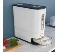 Distributeur de riz de 12 kg, récipient à riz de 12 kg avec tasse à mesurer, récipient de stockage de riz sans BPA avec échelle de temps pour la maison, la cuisine, le garde-manger, l'organisation du