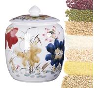 Distributeur de riz et boîte de rangement, bocal de grande capacité avec couvercle pour riz, soja, maïs, farine, flocons d'avoine