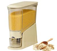 Distributeur de Riz, Grand récipient à céréales hermétique de 5 kg/10 kg avec enregistreur de Temps et Tasse à mesurer, Seau de Stockage des Aliments à Une Pression pour la Cuisine S