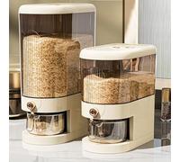 Distributeur de riz, récipient de stockage de gros grains avec couvercle et cylindre de mesure pour la cuisine et les céréales, idéal pour le soja et autres aliments secs