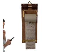 Distributeur de rouleau de papier à noter, tableau mémo mural vintage, rouleau de papier à suspendre, tableau de messages au dos adhésif, liste de choses à faire, listes de courses, rappels pour