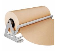 Distributeur de Rouleau de Papier et Cutter - Distributeur de Papier Kraft, congélateur et Boucher Robuste - Antidérapant et Montage Mural (61 cm) (jusqu'à 304,8 m)