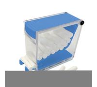 Distributeur de rouleaux de coton - Support compact pour rouleaux de coton, unité de rangement hygiénique | Support transparent pour rouleaux de coton de type presse | Boîte de rangement pour rouleaux