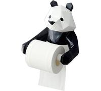 Distributeur De Rouleaux De Mouchoirs, Porte-Papier Toilette Géométrique Minimaliste Nordique, Porte-Serviettes Mural en Forme D’Animal pour Salle De Bain, Décoration M, Black, 16.5 * 18.8 * 12cm