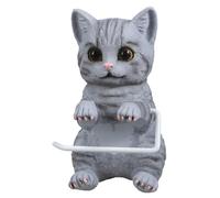 Distributeur de rouleaux de papier toilette mural sur le thème des chatons - En résine - Compact - Économie d'espace - Décoration de la maison