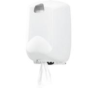 Distributeur de rouleaux d'essuie-mains Elements Centerfeed blanc, plastique