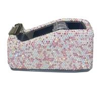Distributeur de ruban adhésif à strass, coupe-ruban de bureau à paillettes pour emballage cadeau et travaux manuels, petit distributeur manuel de ruban en cellulose, accessoire de bureau