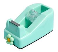 Distributeur de Ruban Adhésif avec Cutter | Base Décor Fleur Antidérapante - Découpeur de ruban adhésif de bureau - Pour expéditions, transport, école, maison, scrapbooking, étudiants,