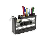 Distributeur de ruban adhésif de bureau avec porte-stylo, design rétro, 1 rouleau, support pour trombones, applications multiples, excellent cadeau insolite pour collègues