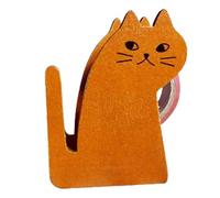 Distributeur de ruban adhésif en bois en forme de chat mignon | Dévidoir de ruban adhésif vintage en bois | Distributeur de ruban adhésif pour un emballage efficace pour dortoir, salon, cuisine, S