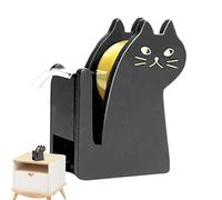 Distributeur de ruban adhésif en forme d'animal de bureau en bois et cutter | Distributeur de ruban adhésif fonctionnel mignon pour le bureau, la maison et les étudiants, comprend 1 rouleau de ruban