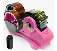 Distributeur de ruban adhésif thermique rose par sublimation - Distributeur de ruban thermique à plusieurs rouleaux de 2,5 cm et 7,6 cm à double noyau pour sublimation pour ruban de transfert de