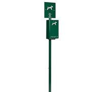Distributeur de sachets pour déjections canines - Choisissez avec ou sans support poteau - Avec, Choisissez la couleur - Vert mousse