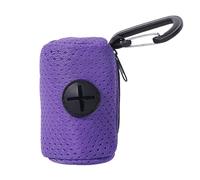 Distributeur de sacs à crottes | Distributeur de sacs à déchets pour animaux de compagnie avec fixation de laisse en tissu maillé avec fermeture éclair | Support de de merde de mode, support de m