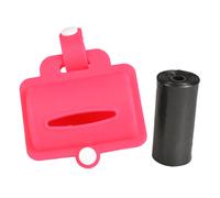 Distributeur de sacs à crottes en silicone Duvoplus Rose 7x12x4,5 cm