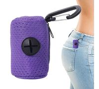 Distributeur de sacs à crottes,Support de sac à déjections canines en tissu maillé avec fermeture éclair - Support de merde de chien Portable, fournitures pour animaux de compagnie à la mode pour la m