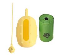 Distributeur de sacs à déjections canines - À clipser avec lumière LED intégrée | Support de sac de merde d'animal de compagnie en forme de Cactus en Silicone pour les promenades en plein air dans le
