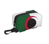 Distributeur de sacs à déjections canines en tissu doux avec motif drapeau de l'Algérie