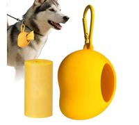 Distributeur de Sacs à Déjections Canines - Organiseur Silicone Forme Mangue pour Porte-Sac de Transport - Distributeur de Sacs à Déjections avec - Pour Extérieur Jardin Parc Voyage Plage Promenade Ca