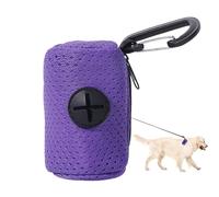 Distributeur de sacs à déjections canines | Support de sac à déjections canines en tissu maillé avec fermeture éclair - Support de merde de chien Portable, fournitures pour animaux de compagnie à la m