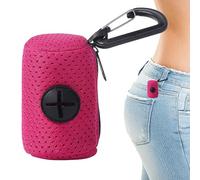 Distributeur de sacs à déjections canines - Support de sac à déjections canines en tissu maillé avec fermeture éclair - Support de merde de chien Portable, fournitures pour animaux de compagnie à la m