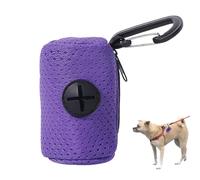 Distributeur de sacs à déjections canines - Support de sac à déjections canines en tissu maillé avec fermeture éclair | Support de merde de chien Portable, fournitures pour animaux de compagnie à la m