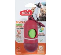 Distributeur de sacs à déjections canines Zolux Bivouak Rouge 14x4x4 cm
