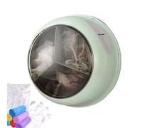 Distributeur de sacs mural - Porte-sac en plastique multifonctionnel, couvercle à rabat anti-poussière, construction , organisateur compact | Boîte de rangement pour film alimentaire et gants