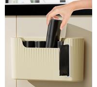 Distributeur de sacs poubelle mural en plastique, boîte de rangement pour sacs poubelles, petit distributeur de sacs poubelle sans perforation
