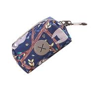 Distributeur de sacs poubelle pour chien, sac à déjections canines, support multifonction en polyester léger, pour la marche, le camping, les voyages, la randonnée en plein air, 10,5 x 5 x 6 cm., noir