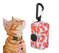Distributeur de sacs poubelles - Sac de rangement en polyester | Distributeur de crottes de chien 3,54 x 2,17 x 1,77 pouces | Porte-crottes de chien à pochette zippée, porte-sacs à déchets avec mousqu