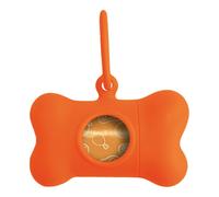 Distributeur de Sacs pour Animaux Domestiques United Pets Bon Ton Neon Chien Orange (8 x 4,2 x 5 cm)