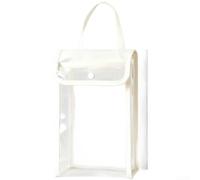 Distributeur de salle de bain à suspendre - Grande capacité - Transparent - Blanc et rose (blanc)
